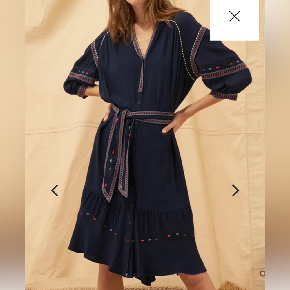 ba&sh Patty Embroidered Dress
